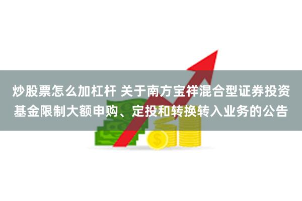 炒股票怎么加杠杆 关于南方宝祥混合型证券投资基金限制大额申购、定投和转换转入业务的公告
