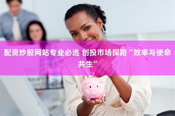 配资炒股网站专业必选 创投市场探路“效率与使命共生”